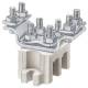 Siemens 8JH4044 Klemme 1polig isoliert 143A Zugang 1x4-35 Abgang 3x4-35 mm²