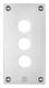 Schneider Electric XAPE303 front panel bore, 3x22mm, anodized AL, IP65