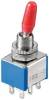 Goobay 10021 Kippschalter Miniatur, 2x EIN–EIN, 6 Pins, blaues Gehäuse