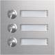 Hager REN003X Rund-Taster Modul 3 WE mit LED-Namensschild EB Edelstahl matt