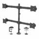 Startech.com ARMQUAD Quad Monitor Mount - Articulating - Clamp oder Grommet Mount - Monitore bis 61 cm ( 24 Zoll ) - VESA-Montage - 4-Monitor-Setup