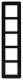 Berker 10156076 Rahmen 5fach Q.7 Glas schwarz