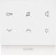 Elcom REK221Y indoor socket Audio square 2D polarized glass TOUCH panel