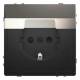 Merten MEG2310-6050 SCHUKO socket with hinged lid BRS StK nickel metallic