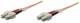 Intellinet 472944 LWL Anschlusskabel SC/SC 20 m Multimode OM1 orange