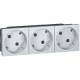 Legrand 079283 Steckdose 45° 3-fach 6M Mosaic Aluminium