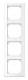 Merten 470425 470 425 M-SMART-Frame 4f Vert., M.Beschriftungsträger white glossy