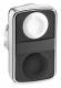 Schneider Electric ZB4BA7120 Double pushbutton white, flat / flat black metal D22mm