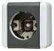Jung 837-10W AP / WD signal light, E10 socket, 837-10 W