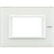 Legrand HA4803VBB frame 3Mod white glass