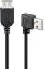 Goobay 95702 USB-A-Verlängerung 90°, 0,3 m, schwarz, 2,5 W, 0,5 A, 480 Mbit/s, USB 2.0