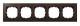Merten MEG4055-3473 Holzrahmen,5-fach, Walnuss,M-PLAN