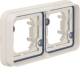 Hager WNA402B frame 2-way horizontal UP W.1 IP55 polar white