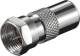 Goobay 11625 F-adapter: F-plug > coax plug - adapter plug made of copper, 