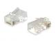 Equip Stecker Cat6 ungeschirmt RJ45 100Stk transp.