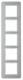 Berker 10156079 Rahmen 5fach Q.7 Glas polarweiß