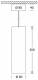 Lts Licht und Leuchten 649082 LTS FUZZY-P 080.1030.25.3/DALI Pendelleuchte LED 15W 1280LM 25° sw