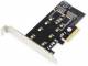 DIGITUS with 2 NGFF / NVMe SSD PCI Express 3.0 (x4) add-on card