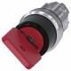 Siemens 3SU1050-4FF01-0AA0 Schlüsselschalter ohne mit R 22mm rund rot Abzug:O