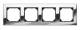 Merten 475439 M-PLAN metal frame 4-fold chrome