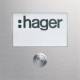 Hager REN009X Rund-Taster Modul 1 WE mit LED-Namensschild gross EB Edelstahl