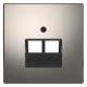 Merten MEG4522-6050 central plate UAE insert 2-fold nickel metallic