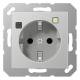 Jung A5520.30AL FI-SCHUKO socket 30mA series A aluminum