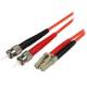 StarTech.com Multimode 50/125 Duplex Fiber Patch Cable LC - ST - patch cable - 5 m - orange