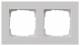 GIRA 0212375 Abdeckrahmen 2f flach Gira E2 Grau m