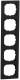 Merten MEG4050-3603 M-Pure frame 5-fold black matt M-Pure