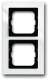 Busch Jaeger 2CKA001754A4332 BJ 1722-284 Abdeckrahmen 2f Busch-axcent studioweiss