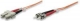 INTELLINET 470124 Glasfaser LWL-Anschlusskabel, Duplex, Multimode ST/SC, 50/125 µm, OM2, 3 m, orange