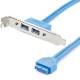 StarTech.com 2 Port USB 3.0 A Female Slot Plate Adapter - USB for Motherboard - 500mm - 1 Pack