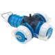 Bals 7432 Schuko three-way coupling 16 A 3-pole IP67 blue W x H x D: 232 x 162 x 73 mm belg/franz.