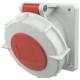 Mennekes 3243 32A 7P 6H 400V mounting socket angled IP67