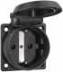 ABL Sursum 1561000 ABL Einbau-SCHUKO-Steckdose schwarz IP54 mit Schraubanschluss