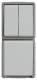 Siemens 5TA4825 SIEM DELTA surface IP44 combination series switch and Schuko socket 151x