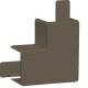 Hager LF3003058014 Flat angle hfr for LF 30x30 mm brown
