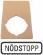 Moeller 216476 EATON M22-XZK-S99 NOT-AUS Schild mit Beschriftung 