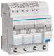 Hager ADZ360D FI-LS 3X 1P+N 6kA C-10A 30mA Typ A QC