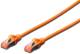 DIGITUS DK-1644-005/OR Patch cable Cat6 S/FTP 2xRJ45 0.5 m orange lever lock poly bag