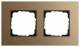 GIRA 021238 Abdeckrahmen 2f Gira Esprit Bronze