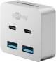 Goobay 6-Port USB-Hub für Apple Mac mini - 2x USB-C (10 Gbit/s), 2x USB-A (10 Gbit/s), 1x SD-Port, 1x microSD-Port, kompatibel mit dem Mac mini M4 und M4 Pro