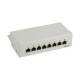 InLine® Patchfeld Cat.6 8-fach, Desktop, grau, RAL7035