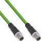 InLine® Industrie Netzwerkkabel, M12 8pol X-kodiert St./St. Cat.6A PUR, 2m