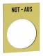Schneider Electric ZB2BY420001 Schneider Anzeigeschild NOT-AUS gelb Metall D22mm