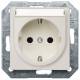 Siemens 5UB1523 I system Schuko socket, labeling field Titanium white