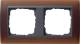 Gira 021213 2-fold cover 0212 13, opaque dark brown-anthracite Event