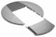 Hager DAC807035 rosette, light gray