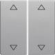 Berker 16446084 toggle switch with printed symbol arrows Q.1/Q.3 alu satin lacquered